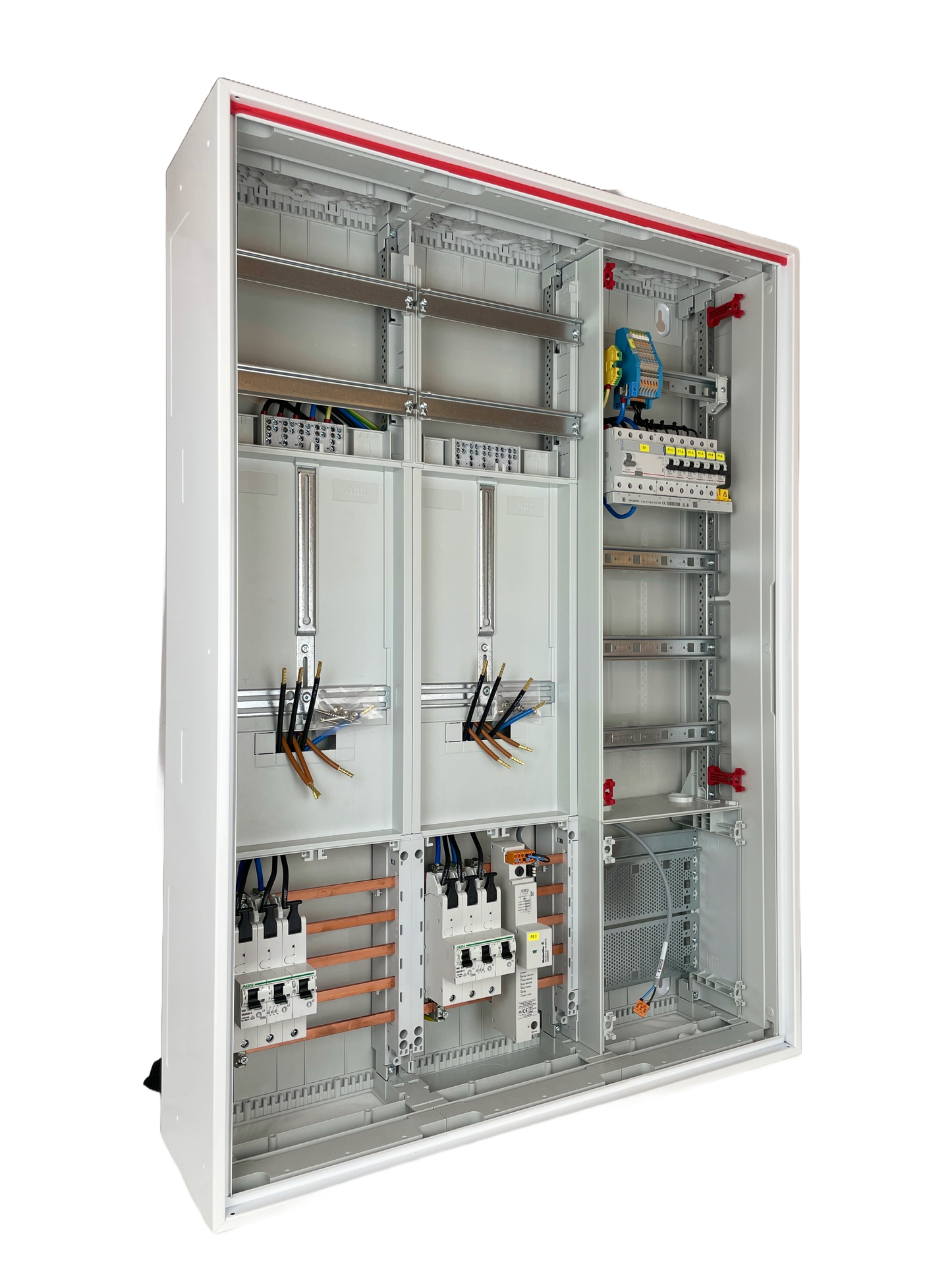 Typ 4 | ABB Striebel & John Zählerschrank verdrahtet | SLS | ÜSS | 1x FI | 6x B16