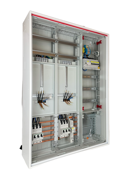 Typ 4 | ABB Striebel & John Zählerschrank verdrahtet | SLS | ÜSS | 1x FI | 6x B16