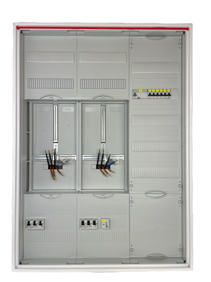 Typ 4 | ABB Striebel & John Zählerschrank verdrahtet | SLS | ÜSS | 1x FI | 6x B16