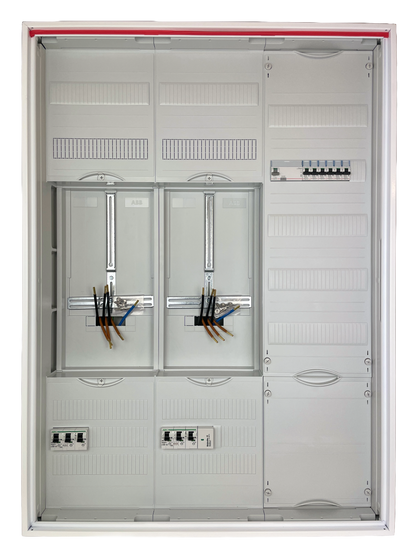 Typ 3 | ABB Striebel & John Zählerschrank verdrahtet | SLS | ÜSS | 1x FI | 6x B16