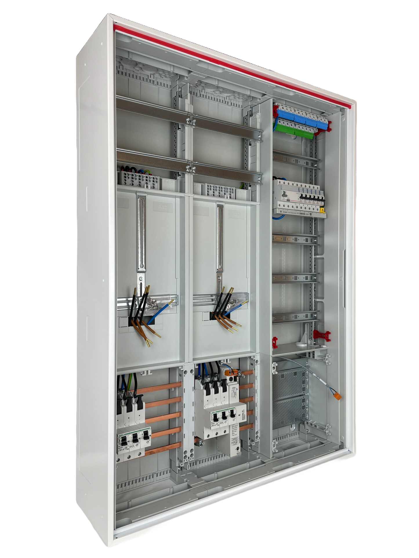 Typ 3 | ABB Striebel & John Zählerschrank verdrahtet | SLS | ÜSS | 1x FI | 6x B16