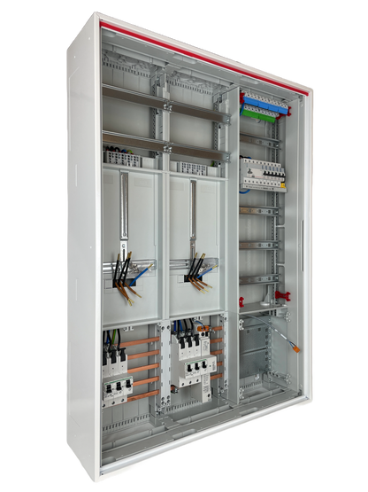Typ 3 | ABB Striebel & John Zählerschrank verdrahtet | SLS | ÜSS | 1x FI | 6x B16