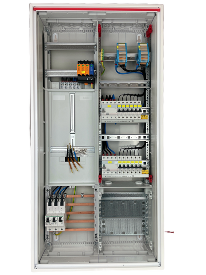 Typ 26.2 | ABB Striebel & John Zählerschrank verdrahtet | SLS | ÜSS | 2x FI | 12x B16