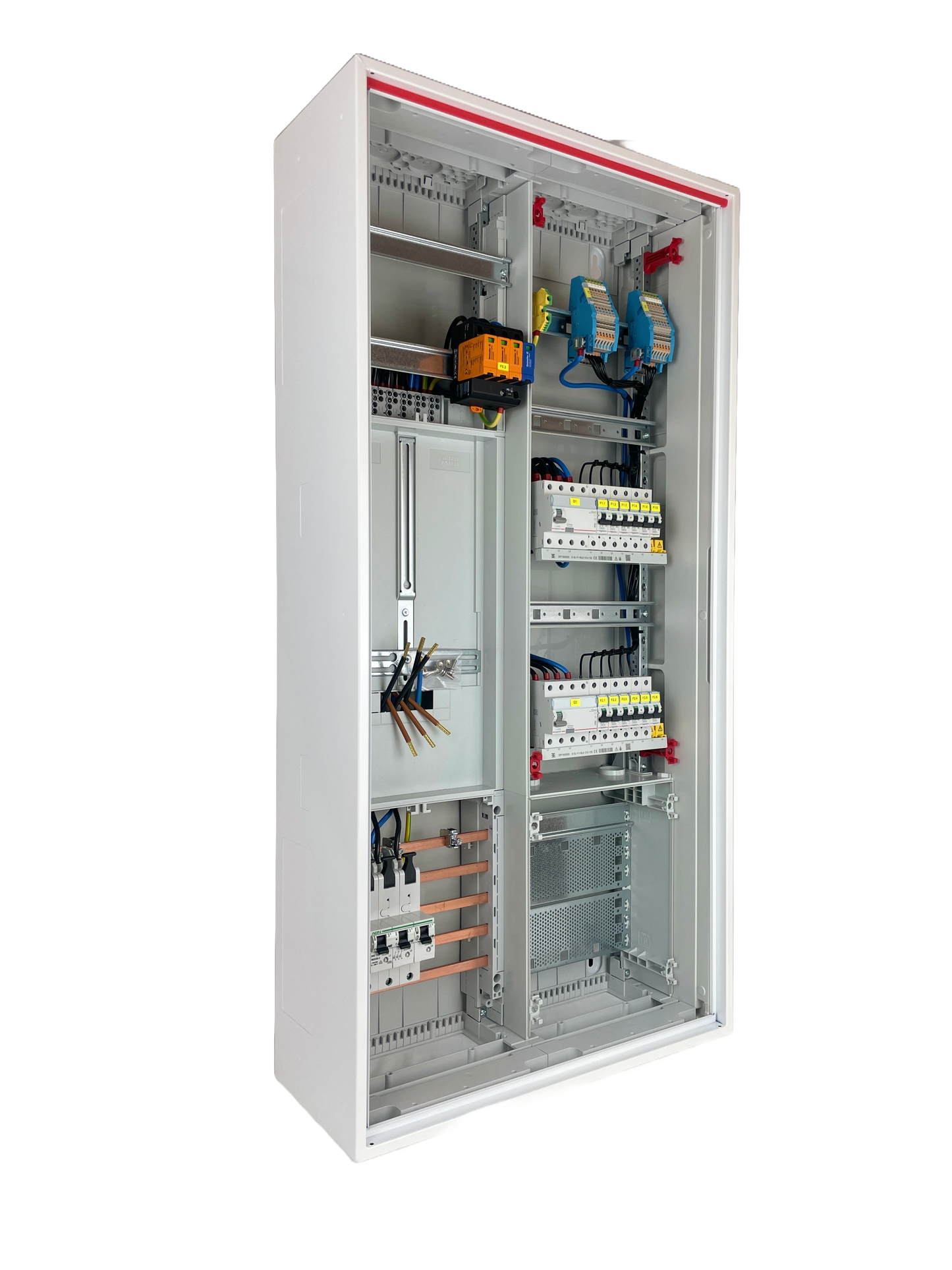 Typ 26.2 | ABB Striebel & John Zählerschrank verdrahtet | SLS | ÜSS | 2x FI | 12x B16