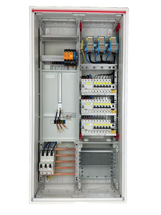 Typ 26.3 | ABB Striebel & John Zählerschrank verdrahtet | SLS | ÜSS | 3x FI | 18x B16