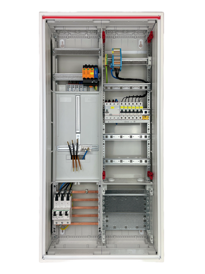 Typ 26.1 | ABB Striebel & John Zählerschrank verdrahtet | SLS | ÜSS | 1x FI | 6x B16