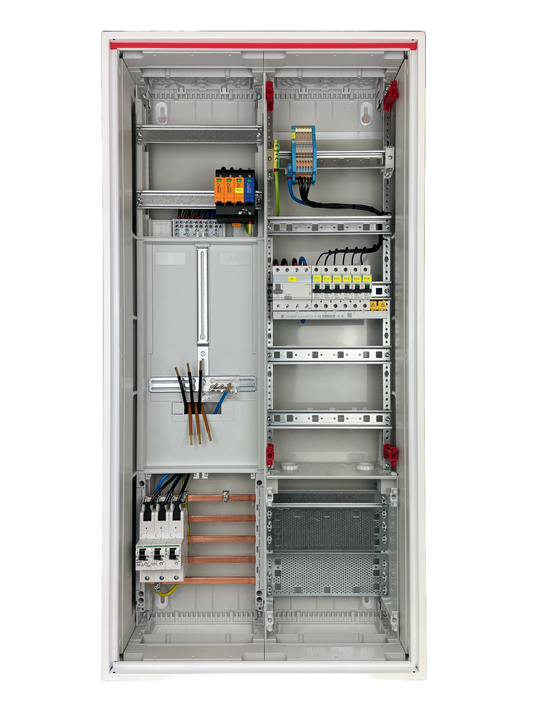 Typ 26.1 | ABB Striebel & John Zählerschrank verdrahtet | SLS | ÜSS | 1x FI | 6x B16