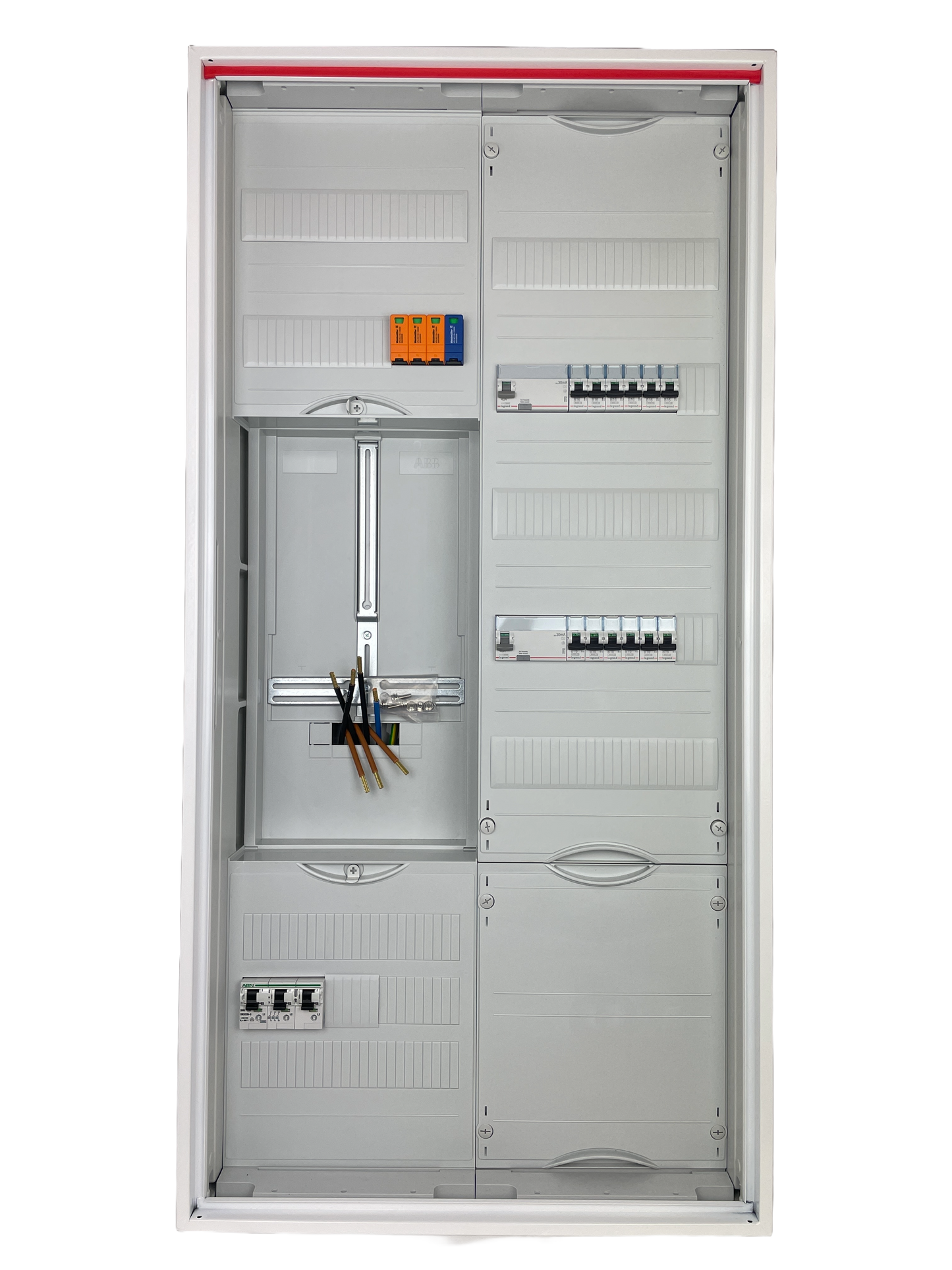 Typ 27.2 | ABB Striebel & John Zählerschrank verdrahtet | SLS | ÜSS | 2x FI | 12x B16