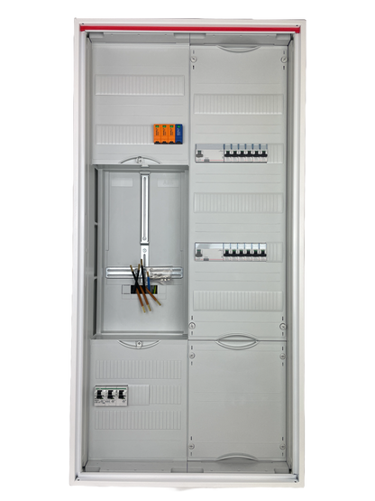 Typ 27.2 | ABB Striebel & John Zählerschrank verdrahtet | SLS | ÜSS | 2x FI | 12x B16
