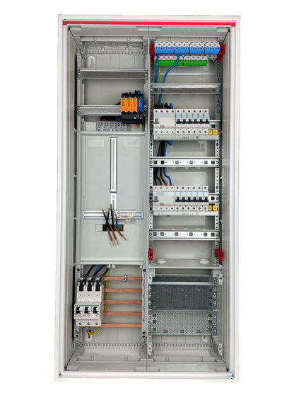 Typ 27.2 | ABB Striebel & John Zählerschrank verdrahtet | SLS | ÜSS | 2x FI | 12x B16
