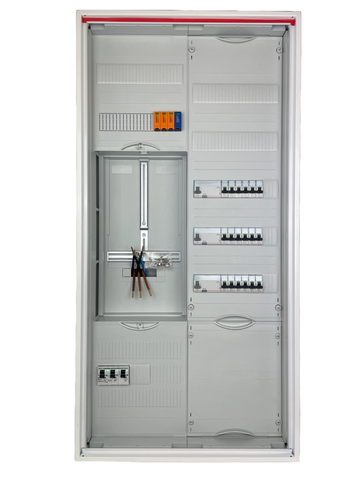 Typ 27.3 | ABB Striebel & John Zählerschrank verdrahtet | SLS | ÜSS | 3x FI | 18x B16
