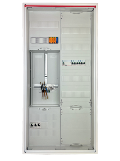 Typ 27.1 | ABB Striebel & John Zählerschrank verdrahtet | SLS | ÜSS | 1x FI | 6x B16