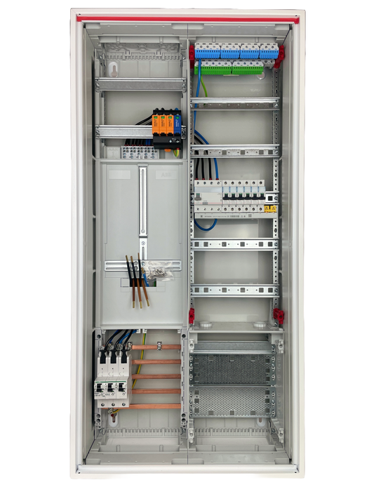 Typ 27.1 | ABB Striebel & John Zählerschrank verdrahtet | SLS | ÜSS | 1x FI | 6x B16